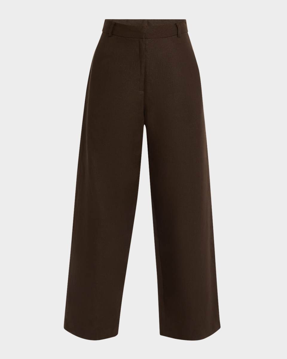 Stevie Straight Linen Trousers